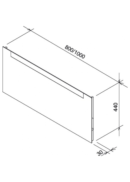 Дзеркало Ravak Clear, 1000 x 30 x 440, X000000766