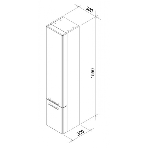 Пенал Ravak SB Ring R 300 білий, X000000773