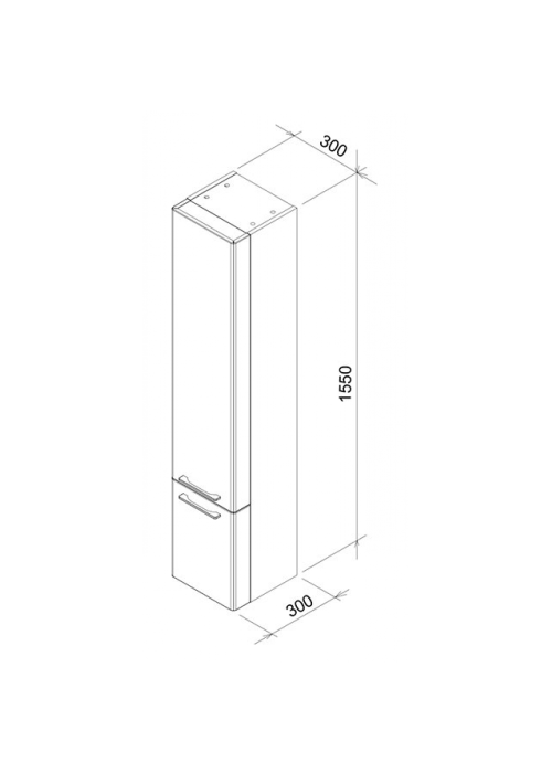 Пенал Ravak SB Ring R 300 білий, X000000773