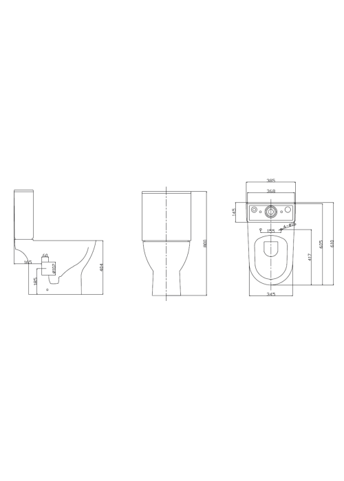 Унітаз компакт Ravak WC CONCEPT SLIM Combi RimOff  із сидінням дюропласт soft-close, RKUM100010