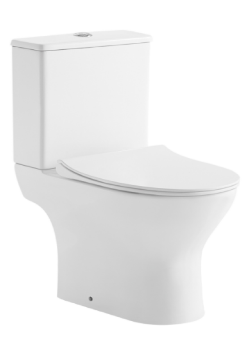 Унітаз компакт Ravak WC CONCEPT SLIM Combi RimOff  із сидінням дюропласт soft-close, RKUM100010