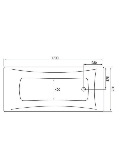 Ванна прямоугольная акриловая RAVAK FANCY 170х75 см RKUF600019
