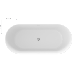 Ванна акрилова Ravak FREEDOM O TEC 170x77 см Синя / Біла CD21400000