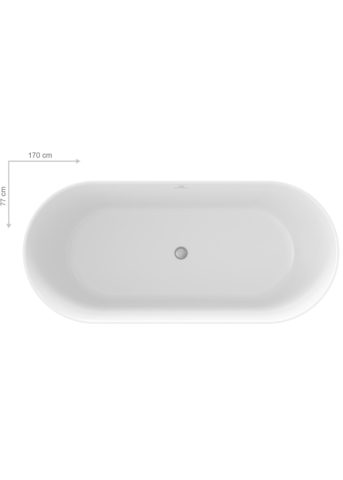 Ванна акрилова Ravak FREEDOM O TEC 170x77 см Синя / Біла CD21400000