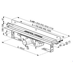 Душовий канал OZW RAVAK Chrome 750, X01624