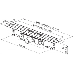 Душовий канал OZW RAVAK 10° 750, X01626