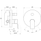 Смеситель скрытого монтажа Ravak Plan PN 061.00 с переключателем X070510