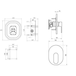 Змішувач прихованого монтажу Ravak Chrome R-box CR.065.00, X070056