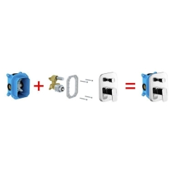 Змішувач прихованого монтажу Ravak 10* з перемикачем R-box TD 065.00, X070070