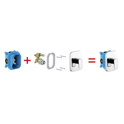 Змішувач прихованого монтажу Ravak 10* без перемикача R-box TD 066.00, X070071