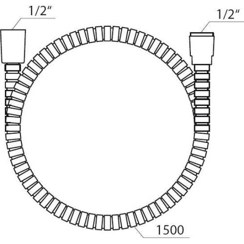 Душовий шланг для душу пластиковий 150 см Ravak 912.00, X07P065