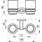 Тримач із двома склянками д/зубних щіток (скло) Ravak CR 220, X07P189