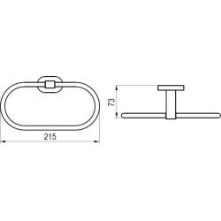 Держатель для полотенца овальный Ravak CR 300, X07P190