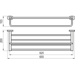 Полиця для рушників з утримувачем 66 см Ravak CR 330, X07P194