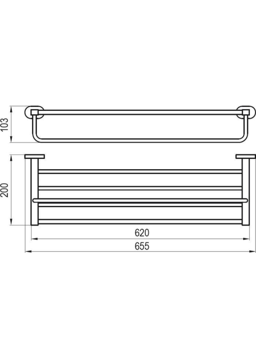 Полиця для рушників з утримувачем 66 см Ravak CR 330, X07P194