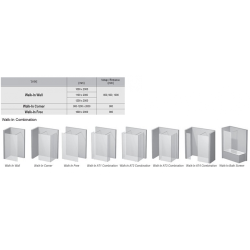 Нерухома стінка Ravak Walk-IN Wall-100, чорне безпечне скло, GW9WA0300Z1