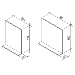 Зеркало Ravak ROSA II 760, белое, X000001296