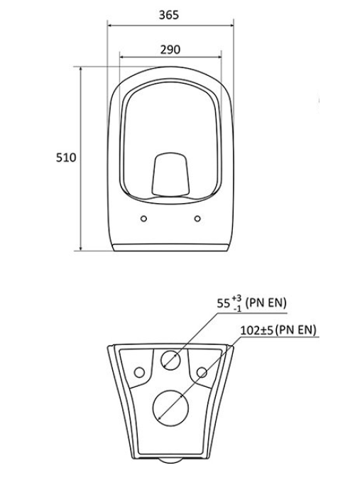 Сидіння для унітазу з кришкою WC Classic Slim RimOff, білий, X01673