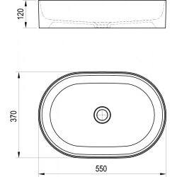 Умывальник Ravak Ceramic Slim O 550, XJX01155001