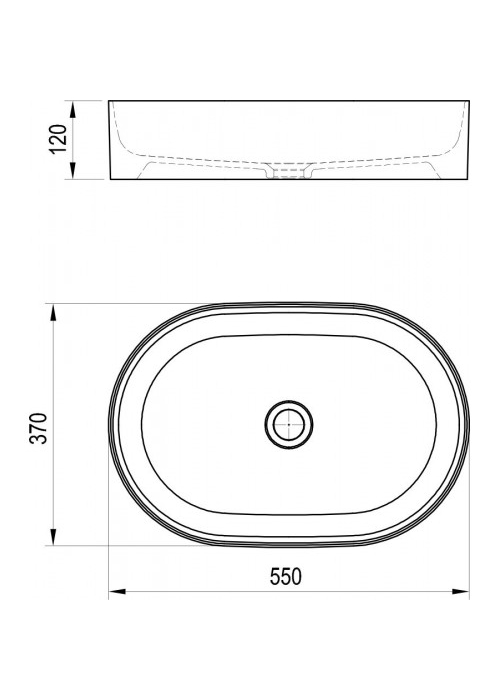 Умивальник Ravak Ceramic Slim O 550, XJX01155001