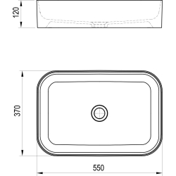 Умывальник Ravak Ceramic Slim R 550, XJX01155002