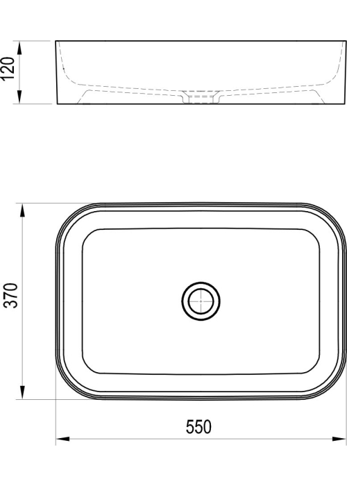 Умивальник Ravak Ceramic Slim R 550, XJX01155002