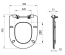 Сидіння для унітазу Ravak WC Vita, дюропласт, мікроліфт, з кріпленням Slim, X01861