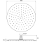 Насадка для душу кругла із латуні 300 мм, X07P336
