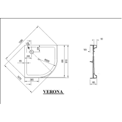 Піддон Ravak Verona 90 ST R-500 XАU0000035