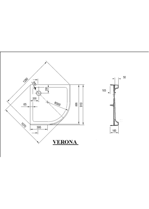 Піддон Ravak Verona 90 ST R-500 XАU0000035