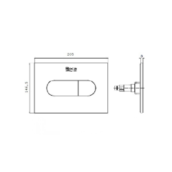 Кнопка смыва Roca Duplo Nova Black matt A890222206