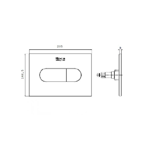 Кнопка змиву Roca Duplo Nova Black matt A890222206