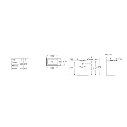 Умивальник Roca Gap Square 600х370 A3270Y2080