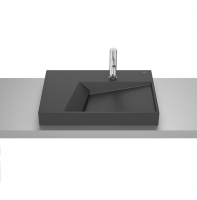 Умивальник керамічний Roca Horizon 600x420 мм Black matt A32727608B