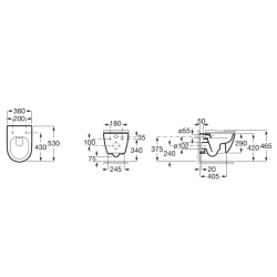 Унитаз подвесной с крышкой soft-close Roca Ona Rimless A34H689000