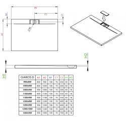 Душовий піддон RADAWAY Giaros D, 120x100, M3GRD1210