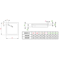 Душевой поддон RADAWAY Siros C, 90x90, SBC9917-1