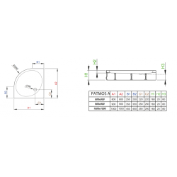 Душовий піддон RADAWAY Patmos A, 90x90, 4S99155-03