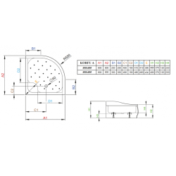 Душовий піддон RADAWAY Korfu A, 80x80, 4S88400-03