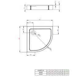 Душовий піддон RADAWAY Doros A Compact, 90x90, SDRA9090-05