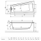 Ванна акрилова RADAWAY EVIA 150x80L (WA1-44-150х080L) + ніжки (NWA-62)