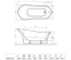 Ванна акрилова RADAWAY CRETA 180x080U (WA1-43-180x080U)