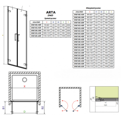 Душевая дверь RADAWAY Arta DWD 80 386030-03-01L + 386030-03-01R