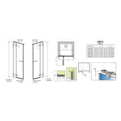 Душевая дверь RADAWAY Arta DWJ II 120 386444-03-01L + 386012-03-01L