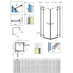 Душевая кабина RADAWAY Arta KDD II (90/90) 386455-03-01L, 386170-03-01L +386455-03-01R, 386170-03-01R