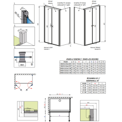 Душевая кабина RADAWAY Eos II DWD+S (80x80), 3799490-01 + 3799410-01R