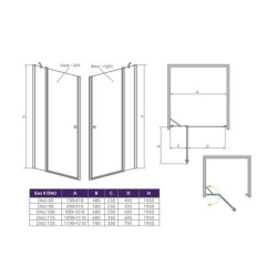 Душевая дверь RADAWAY Eos II DWJ 90, 3799441-01R