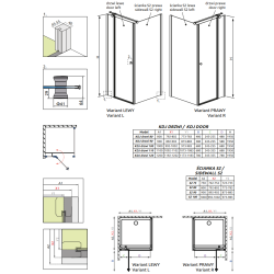 Душевая кабина RADAWAY Eos II KDJ (90x90) 3799421-01L + 3799431-01R