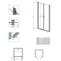 Душевая дверь RADAWAY Eos DWD 90, 37703-01-01N