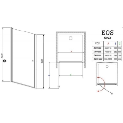 Душевая дверь RADAWAY Eos DWJ 70, 37983-01-01N